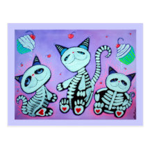 Petits gâteaux de chat de Kitty Cartes Postales