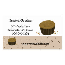 Petits gâteaux de chocolat cartes de visite professionnelles