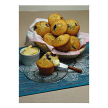 Petits pains de myrtille invitations personnalisées