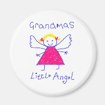 Peu d'ange de la grand-maman magnets