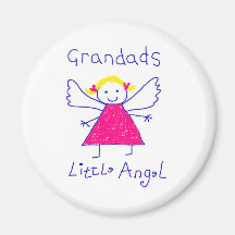 Peu d'ange du papy magnets pour réfrigérateur