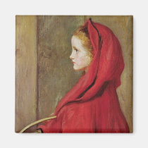 Peu de capuchon rouge par John Everett Millais magnets