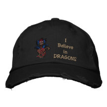 Peu de dragon chapeau brodé