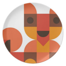 Peu de Fox - Plat mignon d'enfants avec la copie d Assiettes Pour Soirée