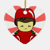 Peu de garçon de Kawaii Apple avec des pommes Ornement