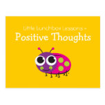 Peu de leçons de panier-repas - pensées positives carte postale