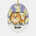 Peu d'étoile Pomeranian Ornements De Noël