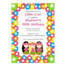 Peu d'invitation d'anniversaire de partie de Luau