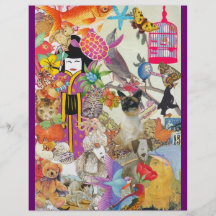 Peu et collage 01 de plombs prospectus avec motif