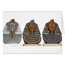 Pharaonic Maskers in Albast Wenskaarten