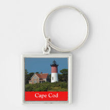 Phare de Cape Cod Nauset, Eastham, mA Keychain Porte-clef