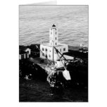 Phare de cinq îles de doigt cartes de vœux