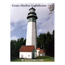 Phare de port de gris, carte postale de Washington