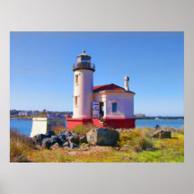 Phare de rivière de Coquille Affiches