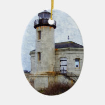 Phare de rivière de Coquille Décoration De Noël