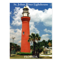Phare de rivière de St Johns, carte postale de la 
