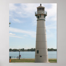 Phare marin de ville affiches