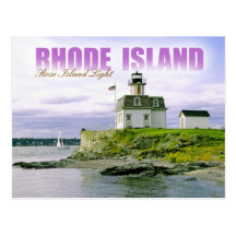 Phare rose d'île, Newport, Île de Rhode Cartes Postales