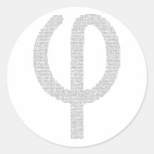 Phi (Gouden Verhouding) Sticker