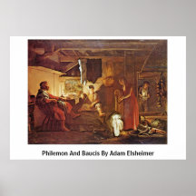 Philemon en Baucis door Adam Elsheimer Print