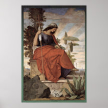 Philipp Veit - chiffre allégorique de l'Italie Affiche