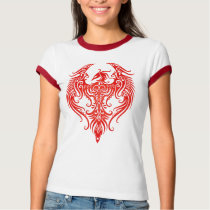 Phoenix tribal rouge décoré