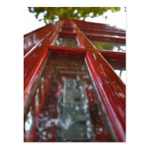 phonebooth rouge cartes postales