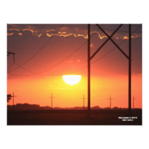 Photo de coucher du soleil de ligne électrique