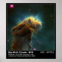 Photo de télescope du nuage M16 Hubble de naissanc Posters