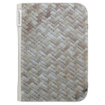 Photo en bambou en bois de motif de zigzag de zigz étuis caseable


