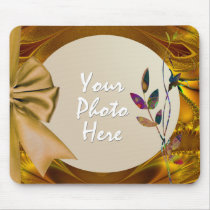 Photo encadrée d'or élégante Mousepad
