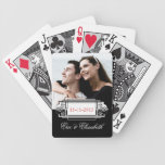 Photo noire et blanche élégante de souvenir de mar cartes à jouer
