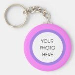 Photo rose et pourpre Keychain Porte-clé