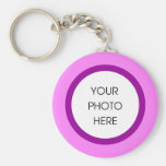 Photo rose et pourpre Keychain Porte-clés