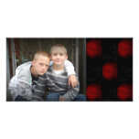 Photocard checkered rouge et noir de Goth Modèle Pour Photocarte