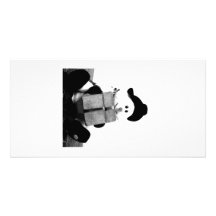 Photocard de bonhomme de neige cartes de vœux avec photo