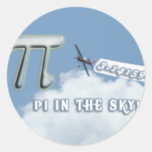 PI IN DE HEMEL! RONDE STICKERS