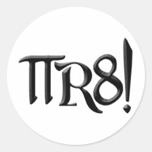 PI R8 - DE PIRAAT SPELDE DE MANIER GEEK RONDE STICKER