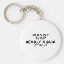Pianiste Ninja mortel par nuit Porte-clef
