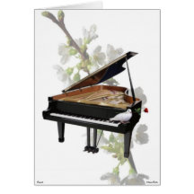 Piano - carte romantique de musique