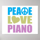 Piano d'amour de paix posters