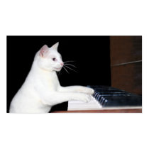 Piano jouant le chat cartes de visite