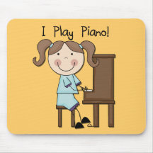 Piano - Vrouwelijke T-shirts en Giften Muis Mat