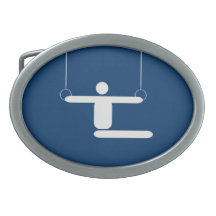 Pictogramme de gymnastique boucle de ceinture ovale