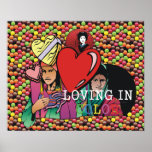 PIÈCE EN T aimant en couleurs Posters