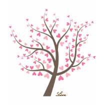 Pièce en t d'arbre d'amour t-shirt