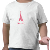 Pièce en t d'enfant en bas âge de Paris T-shirt