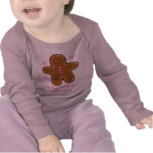 Pièce en t infantile du pain d'épice L/S de sucre  T-shirt