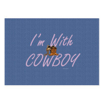 PIÈCE EN T je suis avec le cowboy Modèles De Cartes De Visite