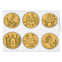 Pièces de monnaie antiques carte
